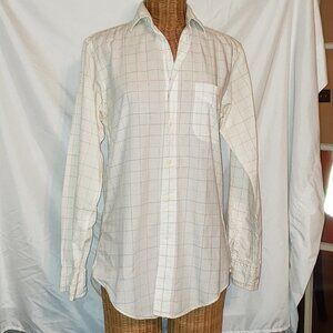Men's GITMAN BROTHERS Dress Shirt in White w/large Checks - 15/33